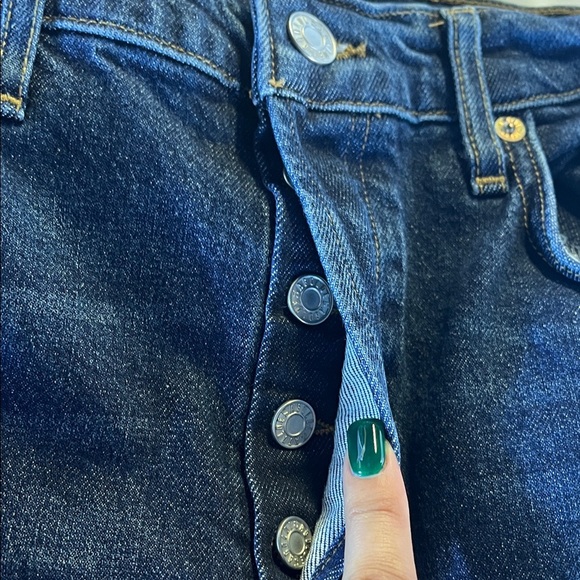 Agolde Riley Long Skinny Jeans - Dark Blue sz 27 - Picture 4 of 10